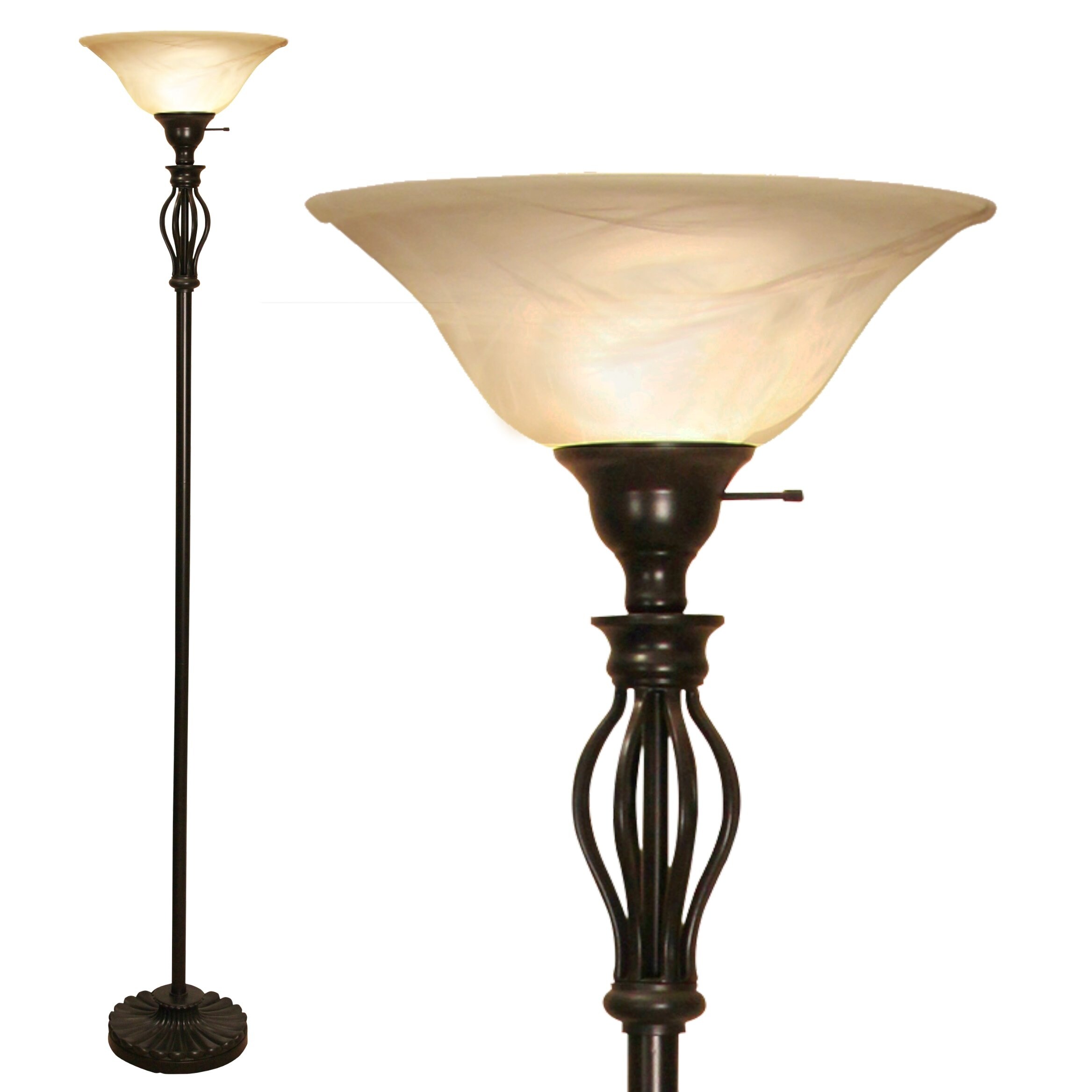 bronze reading floor lamp