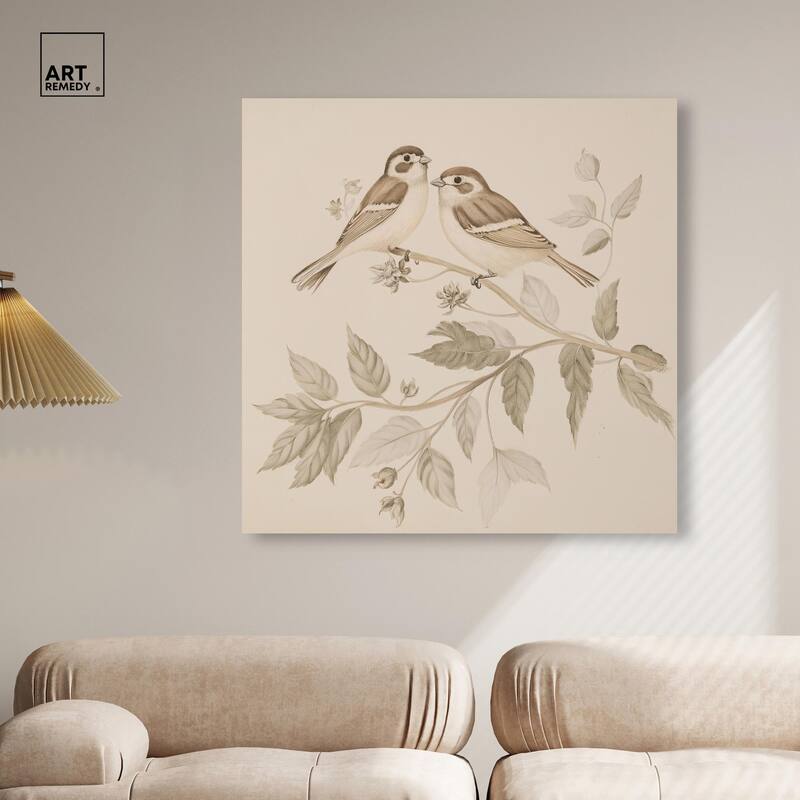 Pair of Finches III Canvas by Art Remedy, Gallery Wrapped