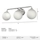preview thumbnail 6 of 13, Hunter Hepburn 3 Light Vanity Wall Light, Damp-Rated - Vintage, Mid-Century Modern, Glam