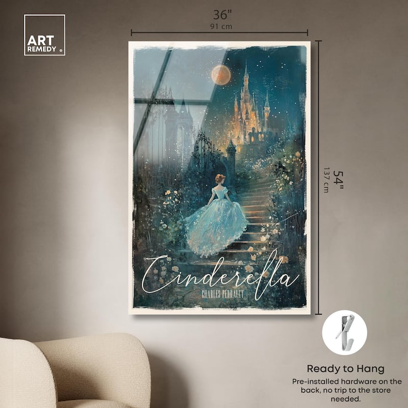 Classic Cinderella Acrylic by Art Remedy, Ready to Hang