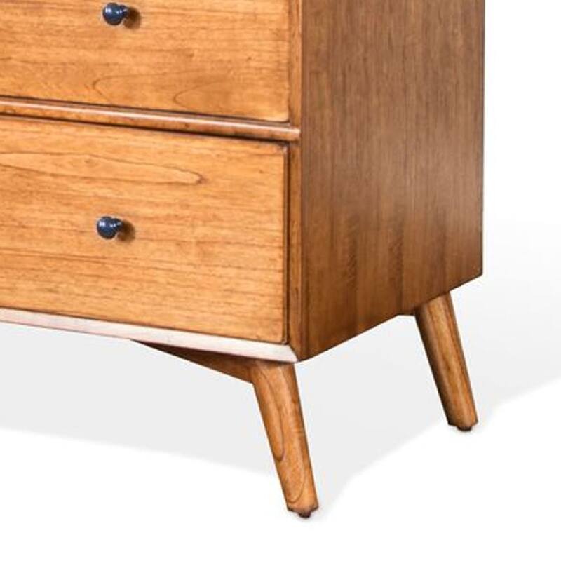 Amy 55 Inch Tall Half Wardrobe Chest, Side Cabinet, Brown Solid Wood