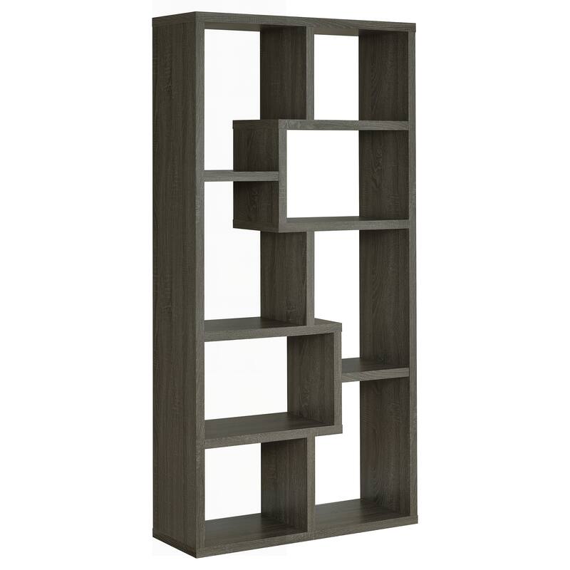 Sturdy Geometric Bookcase with Abundant Shelves for Versatile Storage