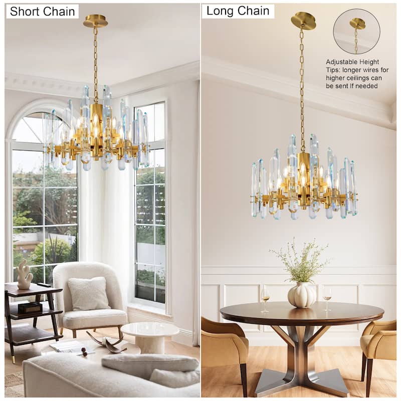 KAYLA 24- 54in Modern Luxury Crystal Chandelier Lighting - LED Ceiling Light Fixture