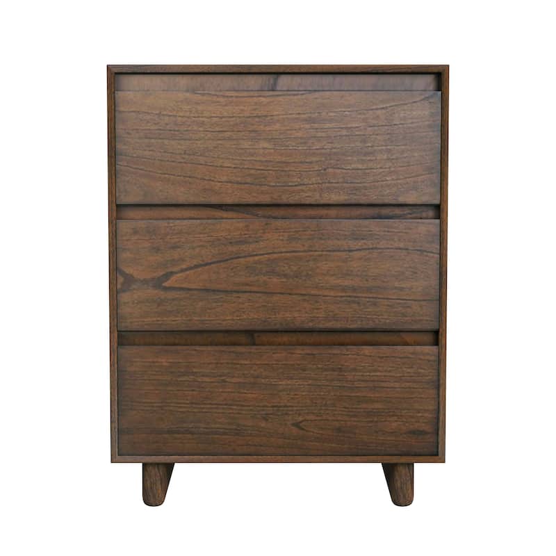 Halmstad Wood Panel 3 Drawer Narrow Nightstand