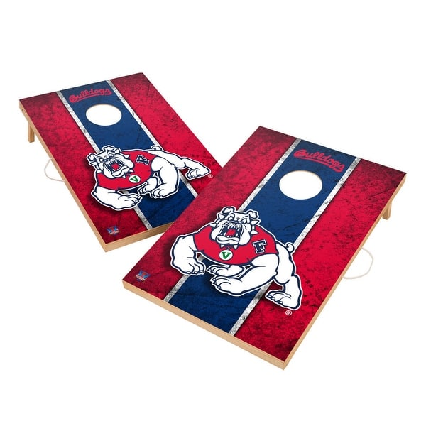 slide 2 of 6, Vintage Fresno State Bulldogs Regulation 2x4 Cornhole Set