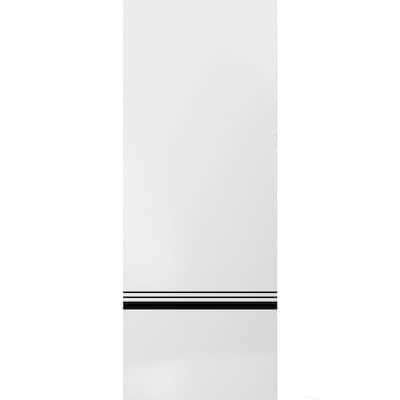 Slab Barn Door Panel 18 x 80 Planum 0012 White Silk with Sturdy Finished