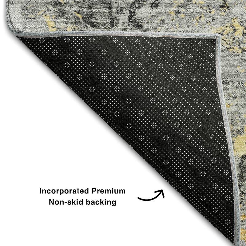 Premium Washable Super Soft Trellis Distressed Mayfield Rug
