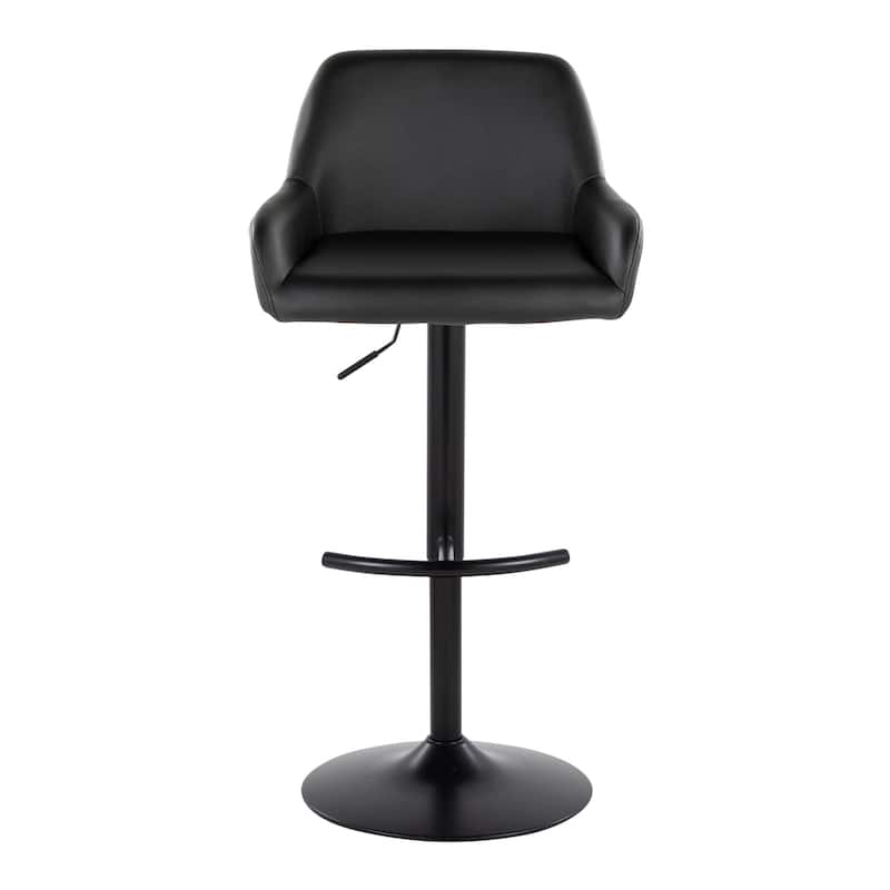 Silver Orchid Galotti Adjustable Bar Stool with Rounded T Footrest (Set of 2)