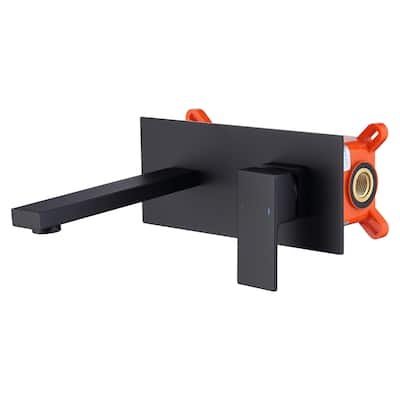 Single Handle Wall Mounted Bathroom Sink Faucet with Aerator and Ceramic Valve Core, Rust Proof, Anti Corrosion, Water Saving