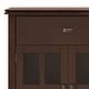 preview thumbnail 9 of 40, WYNDENHALL Stratford 60" Wide Solid Wood Transitional Large 4 Door Sideboard Buffet -  17"d x 60"w x 34"h
