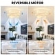preview thumbnail 18 of 26, 20'' Boho Caged Ceiling Fan With Fabric Shades, Light Kit And Remote Control