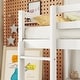 preview thumbnail 5 of 8, Twin Wood Loft Bed with Under-bed Desk, White