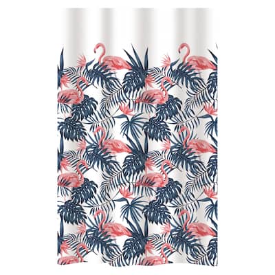 Bath Bliss Shower Curtain Flamingo Design