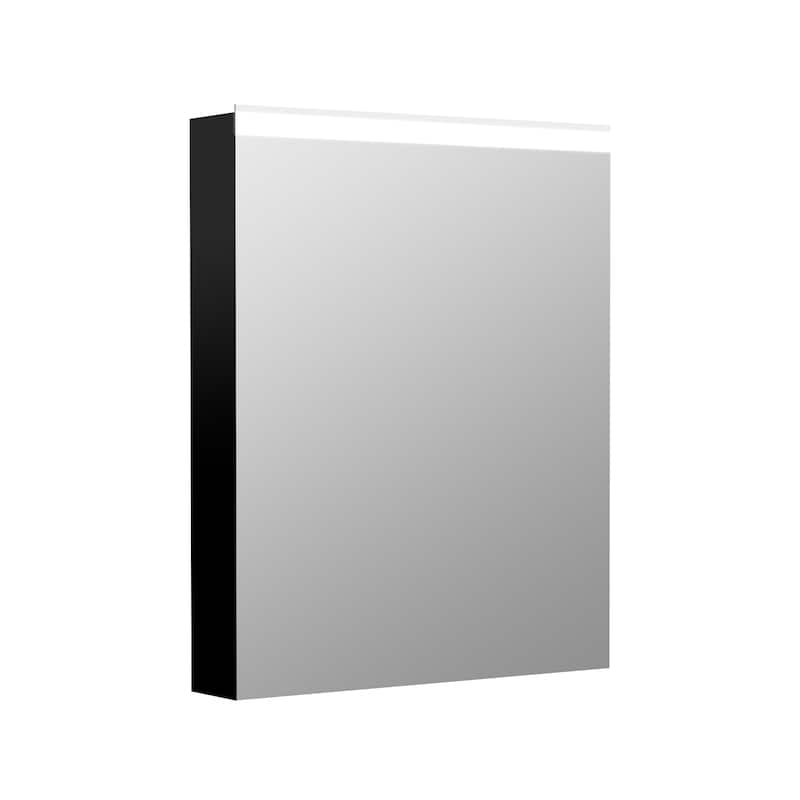 Bathroom LED Rectangular Aluminum Surface Mount Medicine Medicine Cabinet With Adjusted Glass shelves