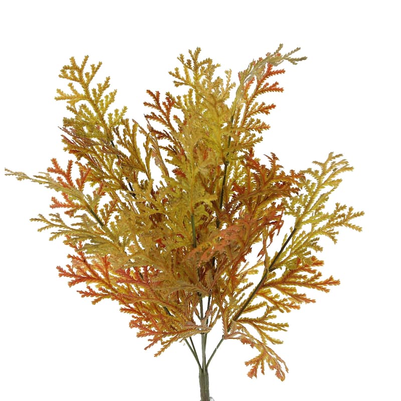 20"H Faux Fern Bush Fall Autumn Decoration - N/A