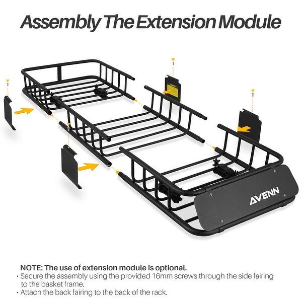 Shop Avenn 64 X 23 X 6 Cargo Basket Roof Rack J Bar Rack Carrier Overstock 31762319