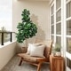 preview thumbnail 11 of 42, Artificial Fiddle Leaf Fig Tree with 48 Leaves in White Planter Pot, Faux Ficus Lyrata Plant for Home or Office Decor