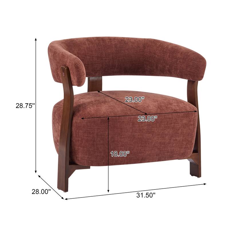 Christopher Knight Home - Accent Arm Chair Modern Upholstered Chair with Bent Wood Legs