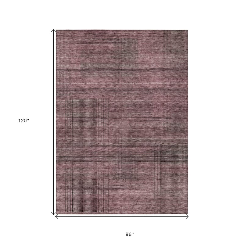 HomeRoots Striped Transitional Rectangle Outdoor Rug