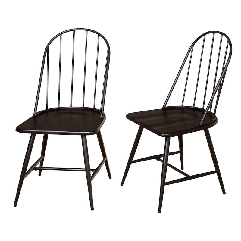 Simple Living Milo Mixed Media Spindle Dining Chairs (Set of 2)