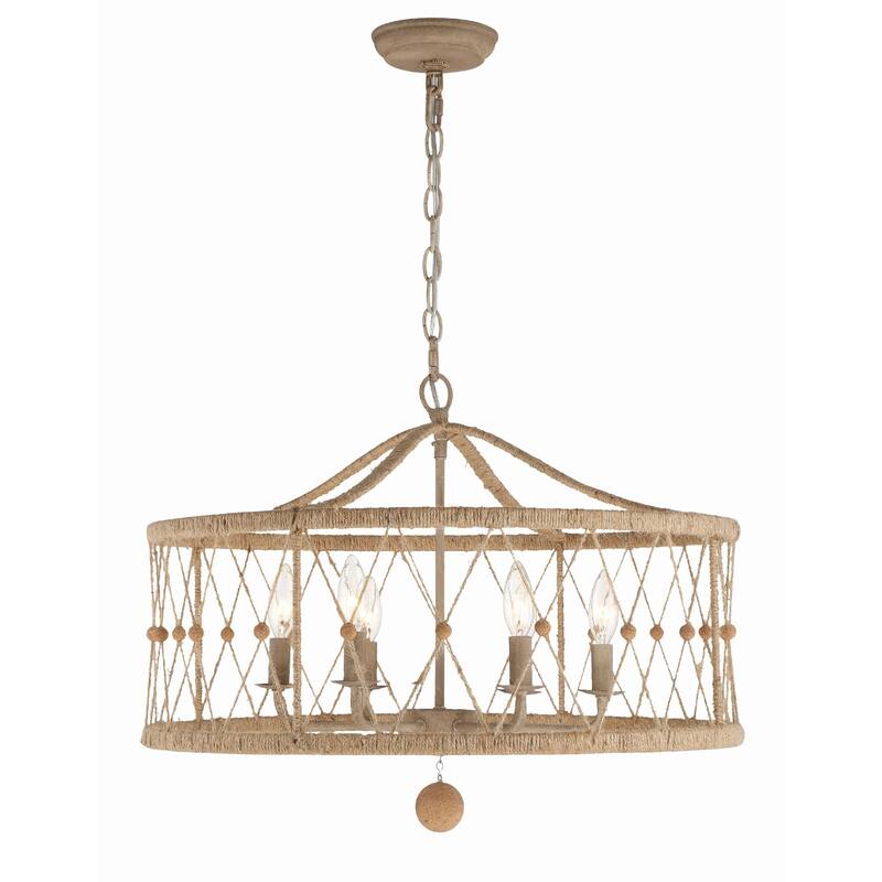 Crystorama Lighting Group BRX-B7906 Brixton 6 Light 24" Wide Wrought - Burnished Silver