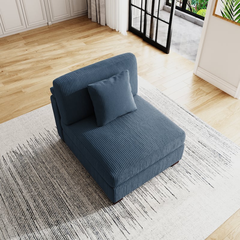 Corduroy Armchair Sofa Corner Chairs With Pillows