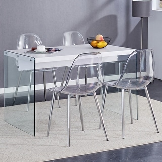 Acrylic Modern Plastic Dining Table Coffee Table Transparent