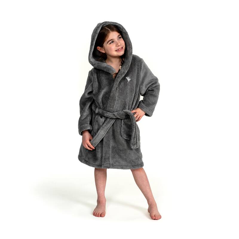 Sweet Kids 100% Polyester SUPER PLUSH Double Brushed Hooded Bathrobe - SHARK