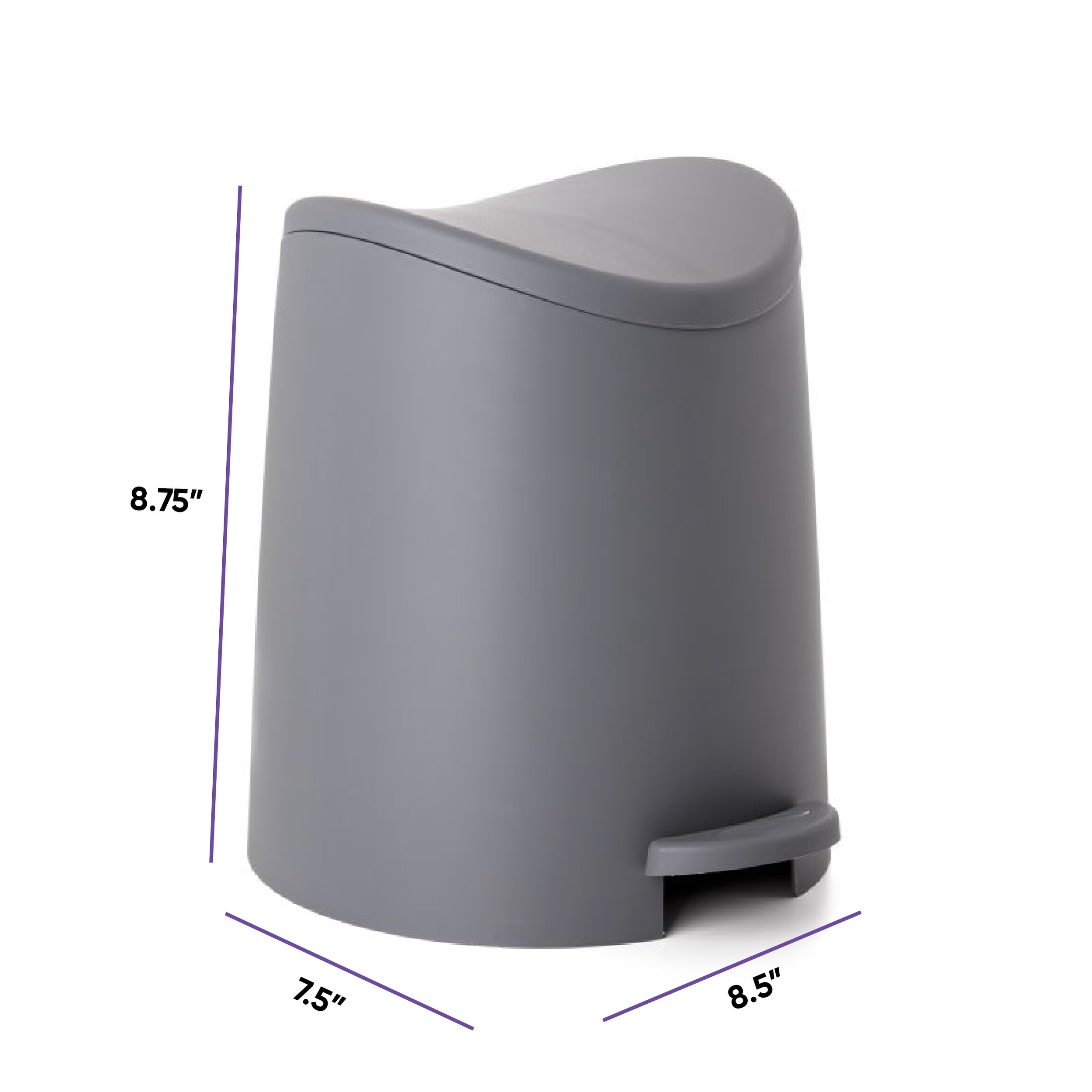 Superio Mini 3 L Step-on Trash Can with Lid - N/A-image