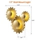 preview thumbnail 5 of 8, 17" Art Deco Gold 3-Light LED Sunbeam Flush Mount Wall Light Sconce