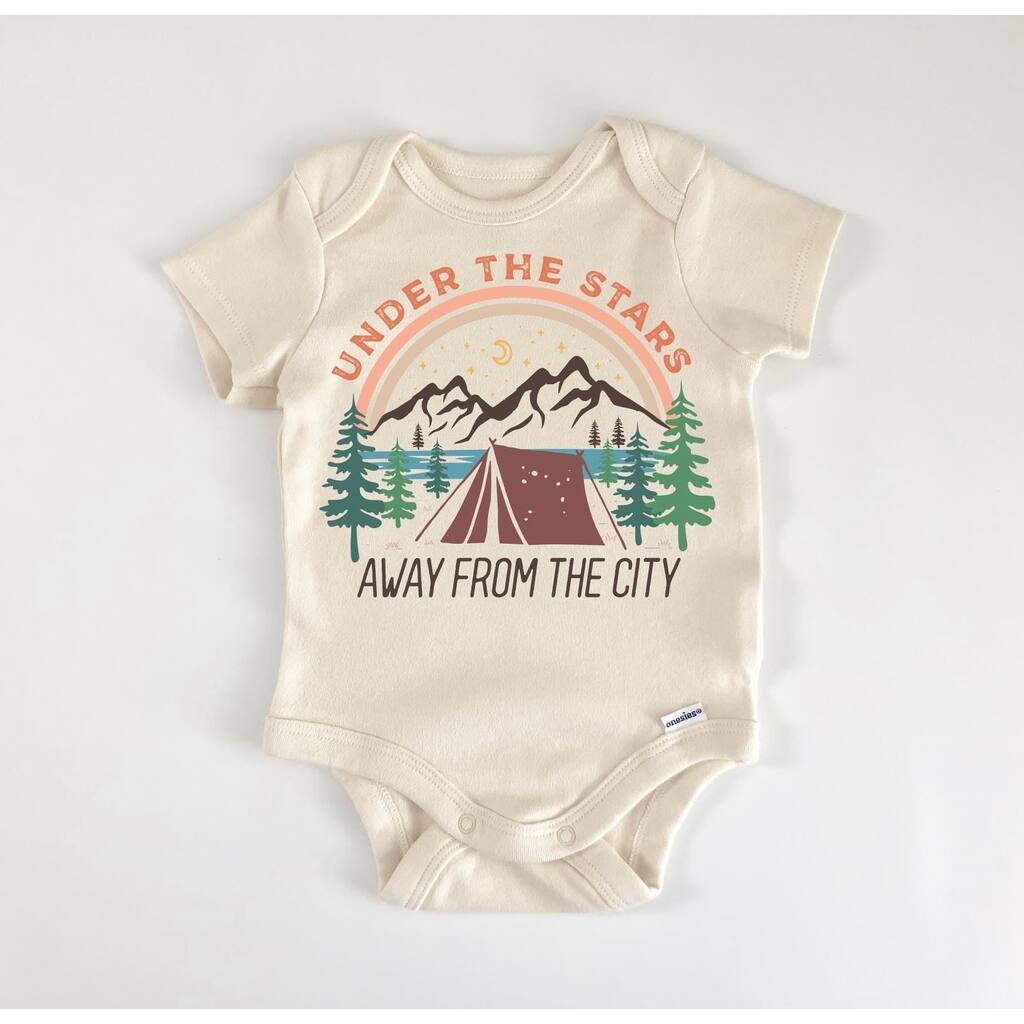Camping City Stars - Baby Boy Girl Clothes Infant Bodysuit Funny Cute Newborn
