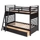 preview thumbnail 10 of 18, Twin over Twin Classic Wooden Bunk Bed with 2 Drawers,Space-Efficient Multifunctional Bunk Bed with Storage