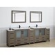 preview thumbnail 34 of 34, Vanity Art 108" Double Sink Bathroom Vanity Set 13 Dove-Tailed Drawers 3 Cabinets 2 Shelves Soft-Closing Doors with Free Mirror Driftwood Gray