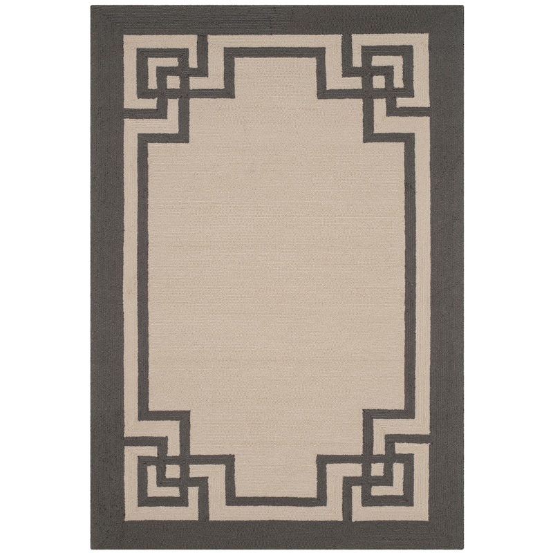 SAFAVIEH Handmade Four Seasons Inguna Floral Rug - 4' x 6' - Ivory/Charcoal