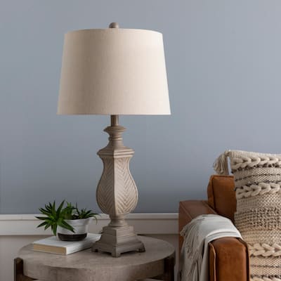 Drue Textured Traditional Table Lamp - 28"H x 14"W x 14"D