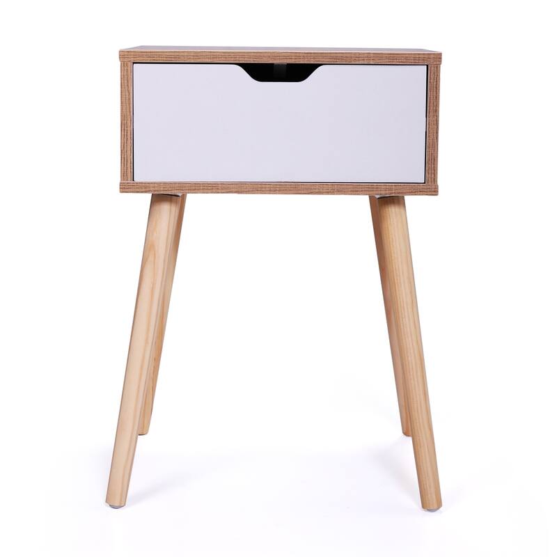 Set of 2 Nightstand with Drawer