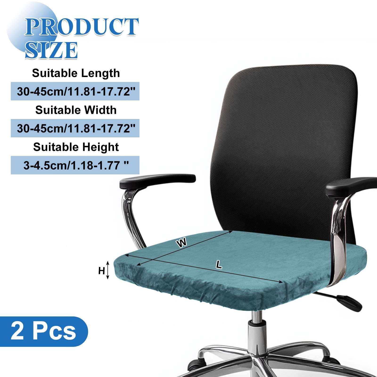 Office Chair Cover, Stretchable Soft Rotating Chair Slipcover Washable Desk Computer Seat Cover Protector for Office