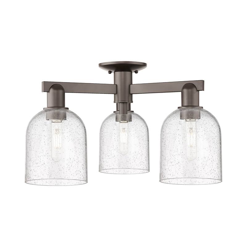 Innovations Lighting 716-3F-12-23 Bella Semi-Flush Bella 3 Light 23" - Oil Rubbed Bronze / Seedy