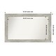 preview thumbnail 97 of 119, Dove Greywash Framed Non-Beveled Custom Wall Mirror, Bathroom Vanity Mirror Outer Size: 52 x 32