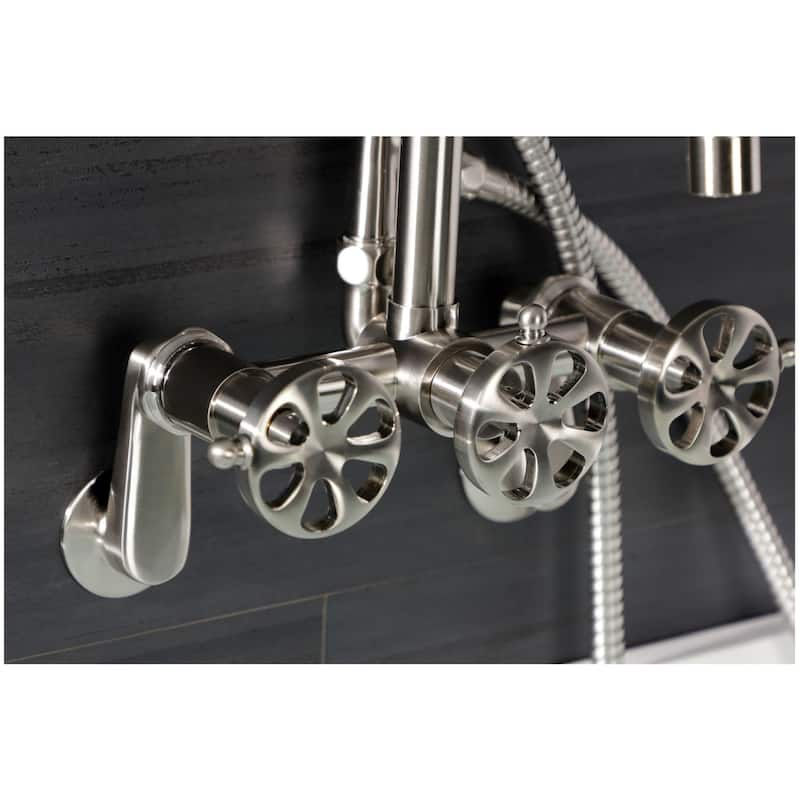 Kingston Brass AE815.RX Belknap Wall Mounted Tub Filler with Built-In