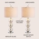 preview thumbnail 16 of 63, JONATHAN Y Ella 27" Glass Triple-Sphere LED Table Lamp, Mercury Silver/Chrome (Set of 2)