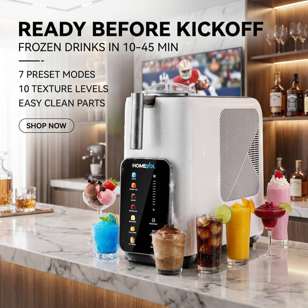 3-in-1 Slushie Machine and Ice Cream Maker, Countertop Frozen Drink Maker with 7 Modes, 10 Texture Levels, Removable