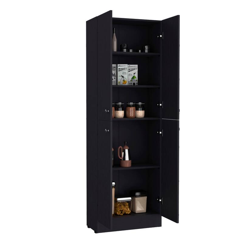 Kitchen Storage Cabinet 71" Height,with 4 Doors,5 Adjustable Shelves,Freestanding Cupboard for Dining Room