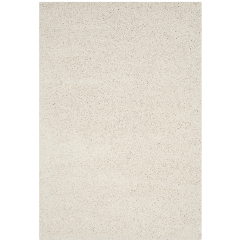 SAFAVIEH Laguna Shag Verdiana Solid Color 2-inch Thick Rug. - 4' x 6' - Ivory - Rectangle