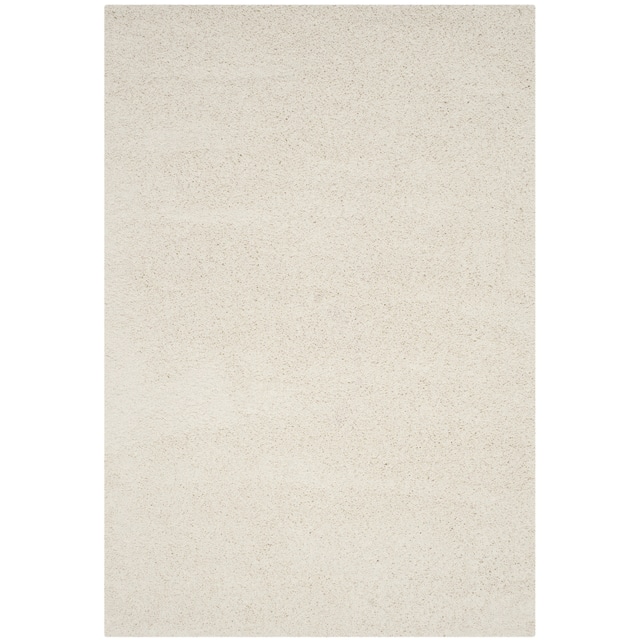 SAFAVIEH Laguna Shag Verdiana Solid Color 2-inch Thick Shag Rug - 4' x 6' - Ivory
