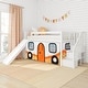 preview thumbnail 1 of 23, Max and Lily Classic Twin-Size Low Loft with Easy Slide and Curtain