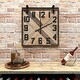 preview thumbnail 9 of 16, Brown MDF Industrial Wall Clock No Theme 27 x 24 x 2 - 24 x 2 x 27