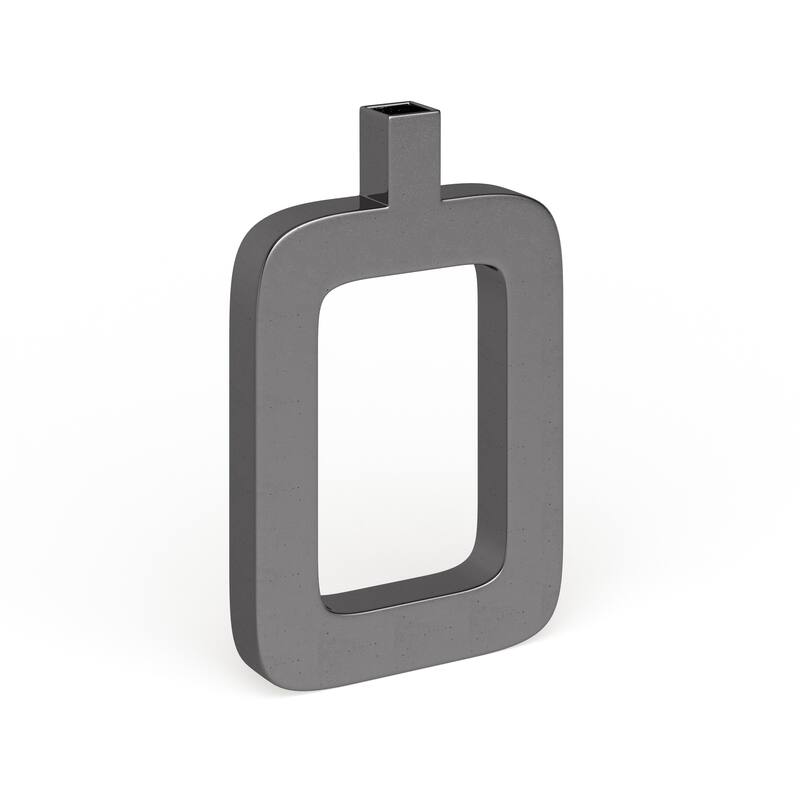 Black Aluminum Contemporary Vase 18 x 11 x 2