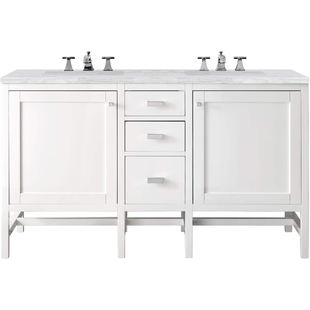 James Martin Vanities Addison 60" Double Basin Hardwood Vanity Set