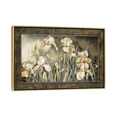iCanvas "Field Of Irises" by Linda Thompson Framed Canvas Print